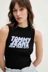 Tommy Jeans top fekete, DW0DW21339 - fekete L