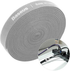 Baseus Rainbow Circle Tépőzáras Kábelrendező 3m - Szürke (ACMGT-F0G)