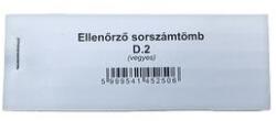 Nyomtatvány ellenőrző sorszámtömb D2 100 lapos 118x40 mm 2 szelvényes vegyes 30 tömb/csomag (D.2/MIX) - irodaszer