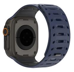 Dux ducis Apple Watch Series 5 44 mm DUX DUCIS CS Pótszíj Egyedi Méret, Mágneses, Sötétkék/Fekete