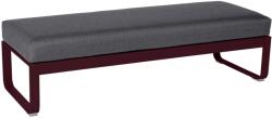 Fermob Sötétszürke kárpitozott pad Fermob Bellevie 148 cm cseresznyepiros talppal (FB-8494-B9-A3)