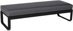 Fermob Sötétszürke kárpitozott pad Fermob Bellevie 148 cm fekete talppal (FB-8494-42-A3)