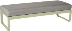 Fermob Szürkésbarna kárpitozott pad Fermob Bellevie 148 cm világoszöld alappal (FB-8494-65-B8)