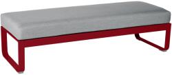 Fermob Szürke kárpitozott pad Fermob Bellevie 148 cm, piros alappal (FB-8494-43-79)