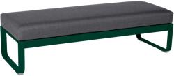 Fermob Sötétszürke kárpitozott pad Fermob Bellevie 148 cm sötétzöld alappal (FB-8494-02-A3)