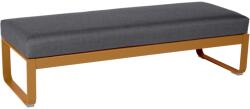 Fermob Sötétszürke kárpitozott pad Fermob Bellevie 148 cm barna talppal (FB-8494-D2-A3)