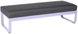 Fermob Sötétszürke kárpitozott pad Fermob Bellevie 148 cm lila talppal (FB-8494-D1-A3)