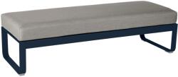 Fermob Szürkésbarna kárpitozott pad Fermob Bellevie 148 cm, sötétkék talppal (FB-8494-92-B8)