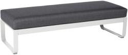 Fermob Sötétszürke kárpitozott pad Fermob Bellevie 148 cm fehér alappal (FB-8494-01-A3)