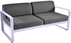 Fermob Sötétszürke kárpitozott kerti kanapé Fermob Bellevie 160 cm lila alappal (FB-8445-D1-A3)