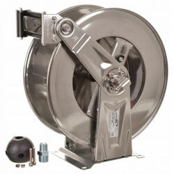  Ramex automata rozsdamentes acél tömlődob 20m, 1/2" csatlakozóval, 400 bar nyomásig INOX AISI 30 (TRS1-3015)