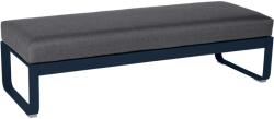 Fermob Sötétszürke kárpitozott pad Fermob Bellevie 148 cm, sötétkék talppal (FB-8494-92-A3)