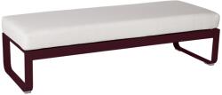 Fermob Fehér kárpitozott pad Fermob Bellevie 148 cm cseresznyepiros talppal (FB-8494-B9-81)
