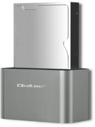 Sandberg Qoltec 50315 Dokkoló Állomás Tárolóegységhez USB 3.2 Gen 1 Type-A Ezüst