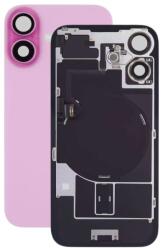 Apple iPhone 16 Plus - Hátsó üveg + Kamera lencse + Fémlemez + Magsafe mágnes (Pink), Pink