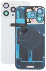 Apple iPhone 16 Pro Max - Hátsó üveg + Kamera lencse + Fémlemez + Magsafe mágnes (White Titanium)