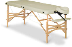 HABYS® Masuta de masaj pliabila HABYS® Panda Culoare: cremă (#20) - Vinyl Flex, Dimensiunea și culoarea cadrului: 180 x 70 cm - fag deschis