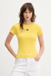 Tommy Jeans t-shirt női, sárga - sárga XS