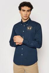 La Martina normál szabású ing hímzett logóval CCMC01 S INTL Sötétkék