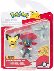 Pokémon 3 db-os figura csomag - Pichu, Machop, Weavile