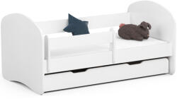 AKORD Smile 140x70 cm Gyermekágy Laminált Fehér Védőkorláttal