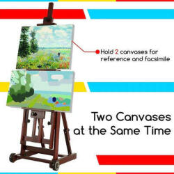  MEEDEN H-Keretes Műtermi Festőállvány - Összecsukható és Gurítható