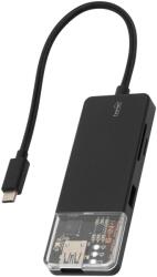 Home USBHUB6 dokkoló állomás, 4K HDMI, egér, billentyűzet, TF/microSD, SD, USB tároló, merevlemez, ~100 W (USBHUB6) - hyperoutlet