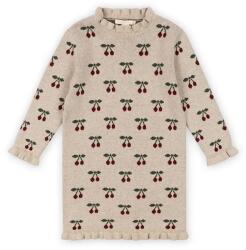 Konges Sløjd gyerek ruha SIKA KNIT DRESS bézs, mini, egyenes, KS102099 - bézs 122-128