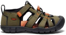 KEEN Sandale băieți KEEN SEACAMP II CNX dark olive/gold flame - 37