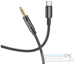 hoco. UPA19 Audio Jack 3, 5mm / USB-C kábel, 1m, fekete