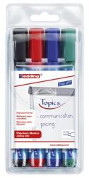 edding Flipchart marker készlet, 1, 5-3 mm, kúpos, EDDING 380 , 4 különböző szín (4-380-4-2) - molnarpapir