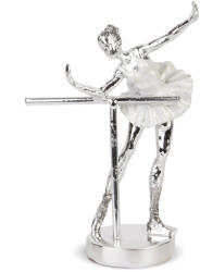 Art-Pol Bond design magasfényű ezüst fém balerína asztali dekorációs szobor 20, 5x14x7cm (126521)
