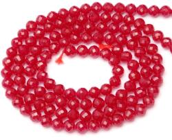  Rubin Incalzit - Ruby Glass Filled Rotund Fatetet 6x6 mm - Cristalul Protectiei si Stralucirii Interioare