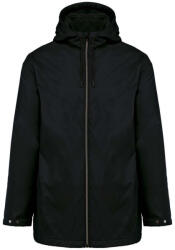 Kariban Uniszex kapucnis kabát, mikropolár béléssel, Kariban KA6153, Black-4XL (ka6153bl-4xl)