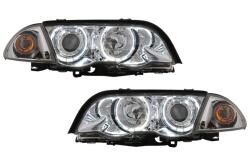 KITT Lightning Faruri Angel Eyes BMW Seria 3 E46 Sedan Touring (05.1998-08.2001) Crom Performance AutoTuning