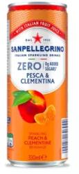 SAN PELLEGRINO Naturali Pesca & Clementina ZERO 330 ml (0, 33 L) Dobozos Szénsavas barackos mandarinos cukormentes Üdítőital