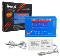 navomag Incarcator Lipo iMAX B6 80W 6A + Alimentator SAGEM , Pachet Promotional pentru Acumulatori 2S-6S (C109)
