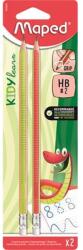 Maped Írástanuló grafitceruza radírral HB háromszögletű MAPED Kidy Learn 2 darab (853600)