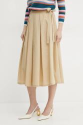 Weekend Max Mara pamut szoknya bézs, midi, harang alakú, 2515101032600 - bézs 36