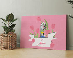  Kéz tulipánokkal vászonkép