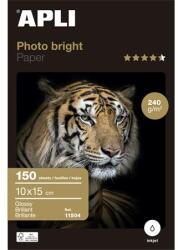 APLI Fotópapír, tintasugaras, 10x15 cm, 240 g, fényes, APLI Photo Bright (11504) - tabexpress