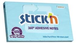 STICK N Öntapadó jegyzettömb, 76x127 mm, 100 lap, STICK N „360°, kék (21557) - tabexpress