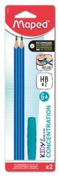 Maped Írástanuló grafitceruza, HB, háromszögletű, szilikon vég, MAPED Kidy Learn Concentration (854400) - tabexpress