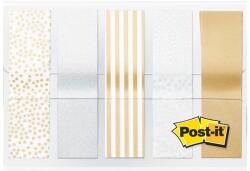 3M Jelölőcímke, műanyag, 5x20 lap, 11, 9x43, 2 mm, 3M POSTIT, fémes nyomatok (7100228046) - tabexpress