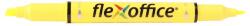 FlexOffice Szövegkiemelő, 1, 0/4, 0 mm, kétvégű, FLEXOFFICE HL01 , sárga (FO-HL01Y) - tabexpress