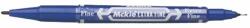 Zebra Alkoholos marker, 0, 5/1, 0 mm, kétvégű, ZEBRA Mckie Extra Fine , kék (51862)