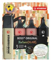 STABILO Szövegkiemelő készlet, 2-5 mm, STABILO BOSS original NatureColors , 4 különböző szín (70/4-2-3)