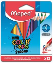 Maped Színes ceruza készlet, háromszögletű, MAPED Mini Color Peps Strong , 12 különböző szín (862812)