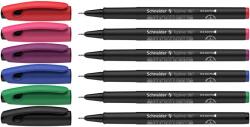 Schneider Tűfilc készlet, 0, 4 mm, SCHNEIDER Topliner 967 , 6 különböző szín (196796)