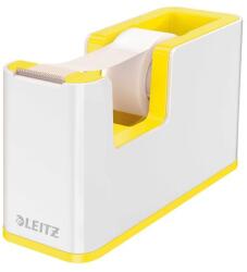 LEITZ Ragasztószalag-adagoló, asztali, feltöltött, LEITZ Wow , fehér-sárga (53641016) - tabexpress